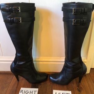 Cole Haan Jalisco Nike Air black leather boots